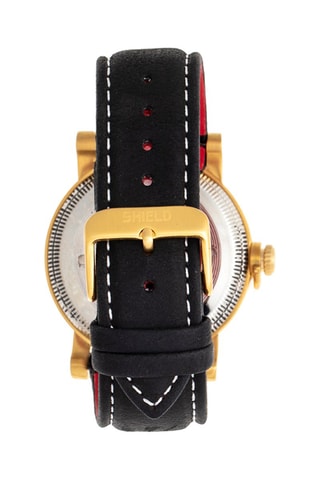 Reloj de cuarzo de piel Berge Negro y dorado