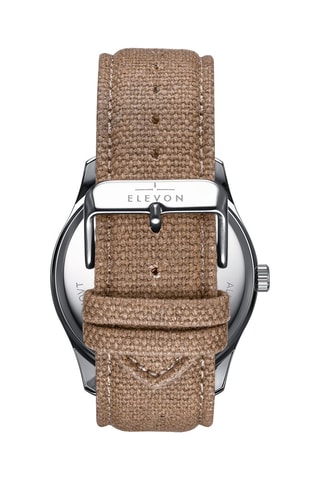 Reloj de cuarzo de piel Crosswind Beige y negro