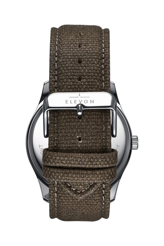 Reloj de cuarzo de piel Crosswind Marrón y negro