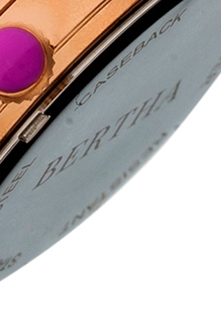 Reloj de cuarzo de acero Camilla Rosa dorado y burdeos - Bertha