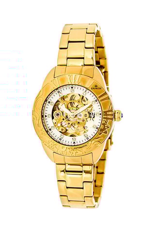 Automatisch Stalen Horloge Godiva Goudkleurig en Ecru