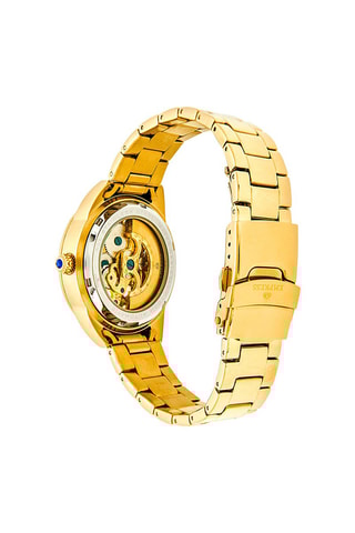 Automatisch Stalen Horloge Godiva Goudkleurig en Ecru