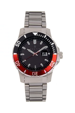 Reloj de cuarzo de acero Admiralty Pro 200 - Plateado y negro