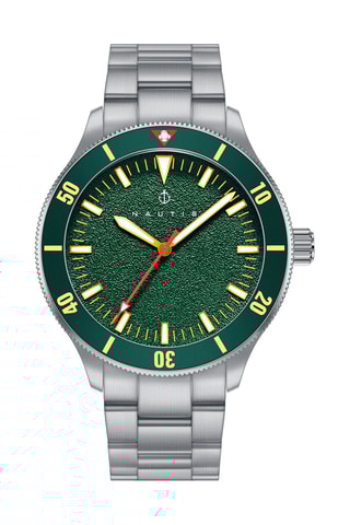 Reloj de cuarzo de acero Deacon Plateado y verde - Nautis