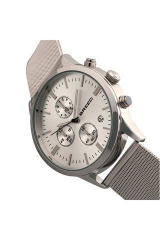 Reloj de cuarzo de aleación Espinosa - Cronógrafo - Plateado y negro