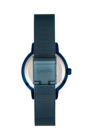 Reloj de cuarzo de aleación Cambridge - Azul pato y blanco - Sophie & Freda