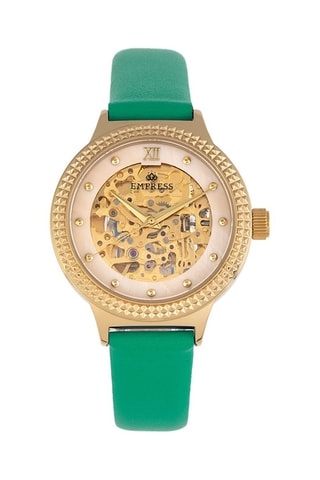 Automatisch Leren Horloge Alice Groen en Goudkleurig