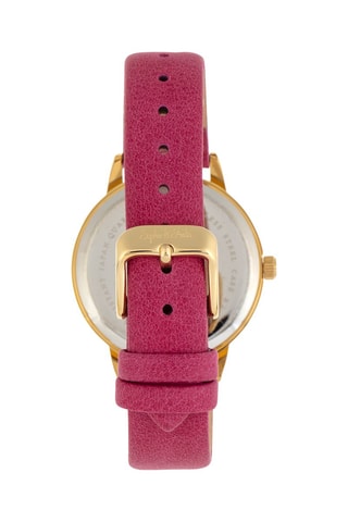 Leren Quartz Horloge Vancouver - Roze en Goudkleurig