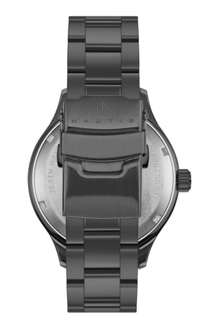 Reloj de cuarzo de acero Deacon Negro - Nautis