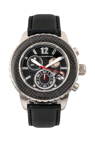 Reloj de cuarzo de piel M51 Series - Negro