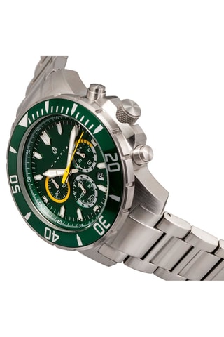 Reloj de cuarzo de acero Dive Chrono 500 - Cronógrafo - Plateado y verde