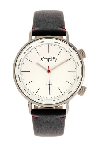 Reloj de cuarzo de piel 3300 - Negro