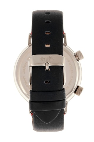 Reloj de cuarzo de piel 3300 - Negro