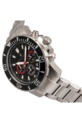 Reloj de cuarzo de acero Dive Chrono 500 - Cronógrafo - Plateado y negro