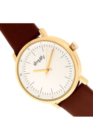 Reloj de cuarzo de piel The 6200 Marrón y dorado