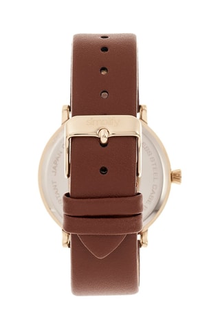 Reloj de cuarzo de piel The 6200 Marrón y dorado