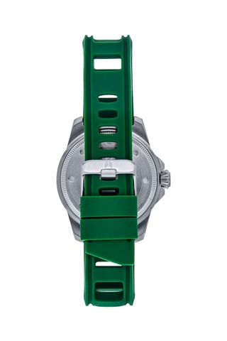 Rubberen Quartz Horloge Reef Groen en Zilverkleurig