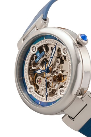 Automatisch Leren Horloge Adelaide - Koningsblauw en Zilverkleurig