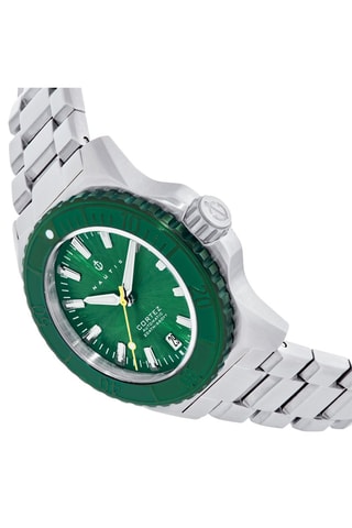 Automatisch Stalen Horloge Cortez Zilverkleurig en Groen