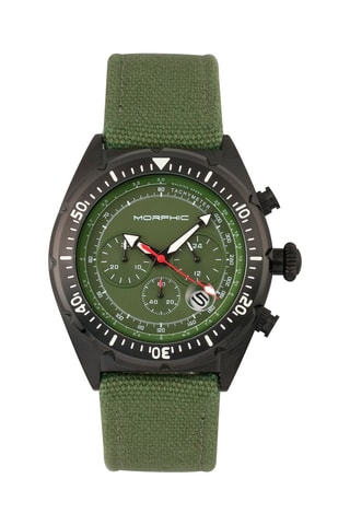 Reloj de cuarzo y piel M53 Series Caqui y negro