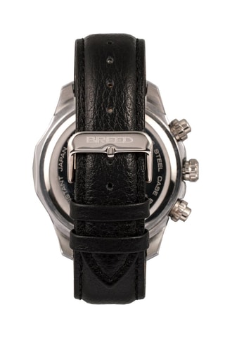 Reloj de cuarzo de piel Lacroix Negro y plateado