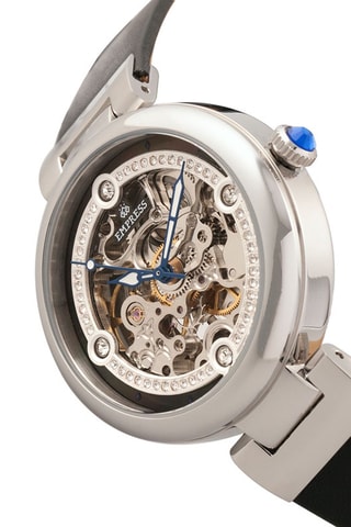 Automatisch Leren Horloge Adelaide Empress Zwart en Zilverkleurig