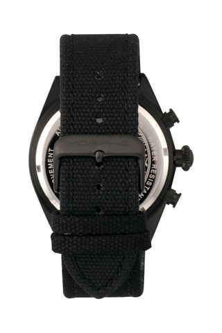 Reloj de cuarzo y piel M53 Series Negro y blanco