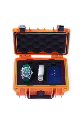 Reloj de cuarzo de caucho Interceptor - Verde y violeta - Nautis