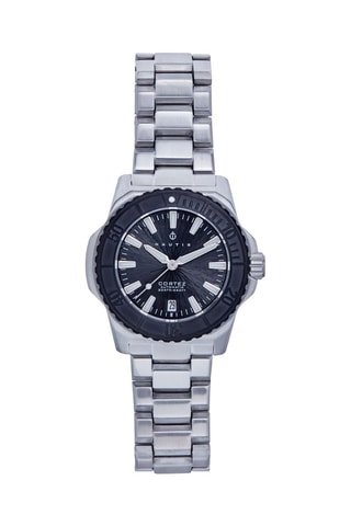 Automatisch Stalen Horloge Cortez Zilverkleurig en Marineblauw