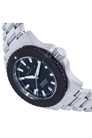 Automatisch Stalen Horloge Cortez Zilverkleurig en Marineblauw