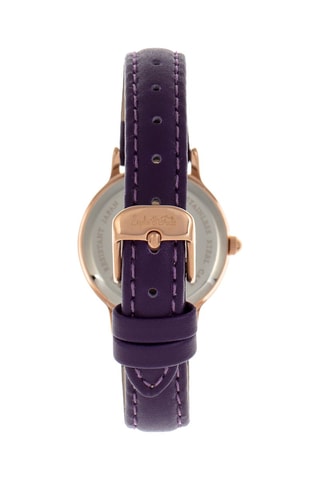 Reloj de cuarzo de piel Berlin - Violeta y rosa dorado