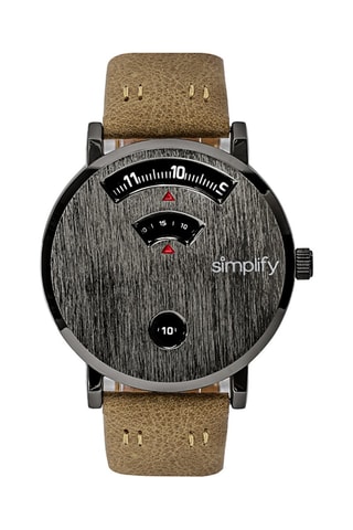 Reloj de cuarzo de piel The 7000 Marrón y negro