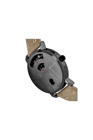 Reloj de cuarzo de piel The 7000 Marrón y negro