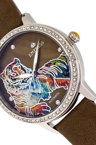 Automatisch Leren Horloge Diana Bruin en Zilverkleurig