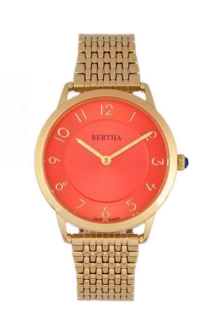 Reloj de cuarzo de acero Abby Dorado - Bertha