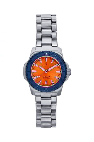 Automatisch Stalen Horloge Cortez Zilverkleurig en Blauw