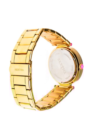 Reloj de cuarzo de acero Camilla Bertha - Dorado y violeta - Bertha