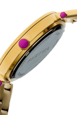 Reloj de cuarzo de acero Camilla Bertha - Dorado y violeta - Bertha