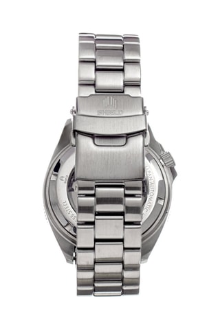 Automatisch Stalen en Parelmoeren Horloge Atlantis Zilverkleurig en Wit