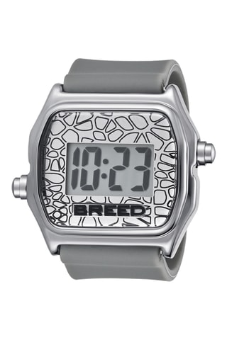 Anillo reloj digital de silicona - Plateado y gris