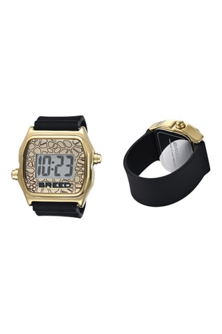 Anillo reloj digital de silicona - Negro