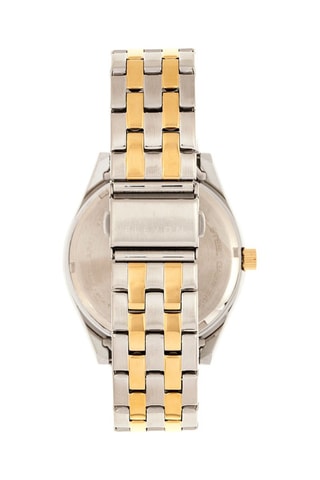 Reloj de cuarzo de aleación Gann Plateado y dorado