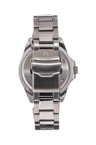 Stalen Quartz Horloge Abyss - Zilverkleurig en Blauw