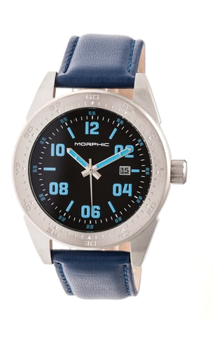 Reloj de cuarzo de piel M63 - Azul
