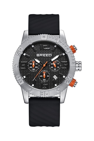 Reloj de cuarzo de silicona Double Agent - Cronógrafo - Negro