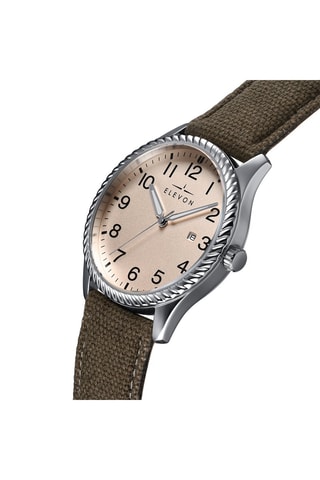Reloj de cuarzo de piel Crosswind Marrón y beige