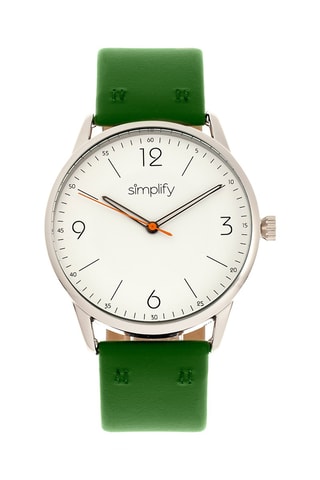 Reloj de cuarzo de piel 6300 - Oliva