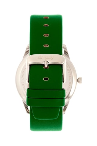 Reloj de cuarzo de piel 6300 - Oliva