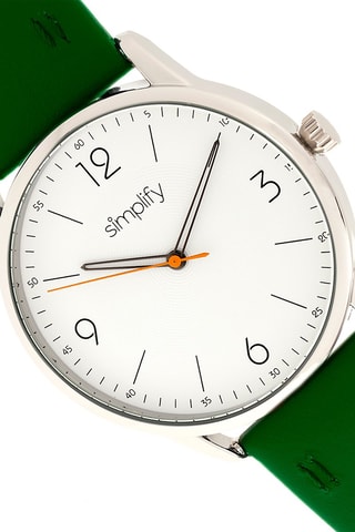 Reloj de cuarzo de piel 6300 - Oliva