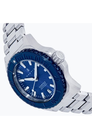 Automatisch Stalen Horloge Cortez Zilverkleurig en Blauw